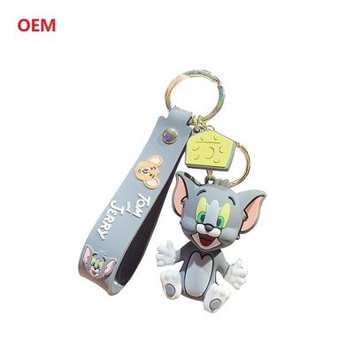 Nhẫn chìa khóa nhân vật 3D tùy chỉnh với nhẫn chìa khóa kim loại